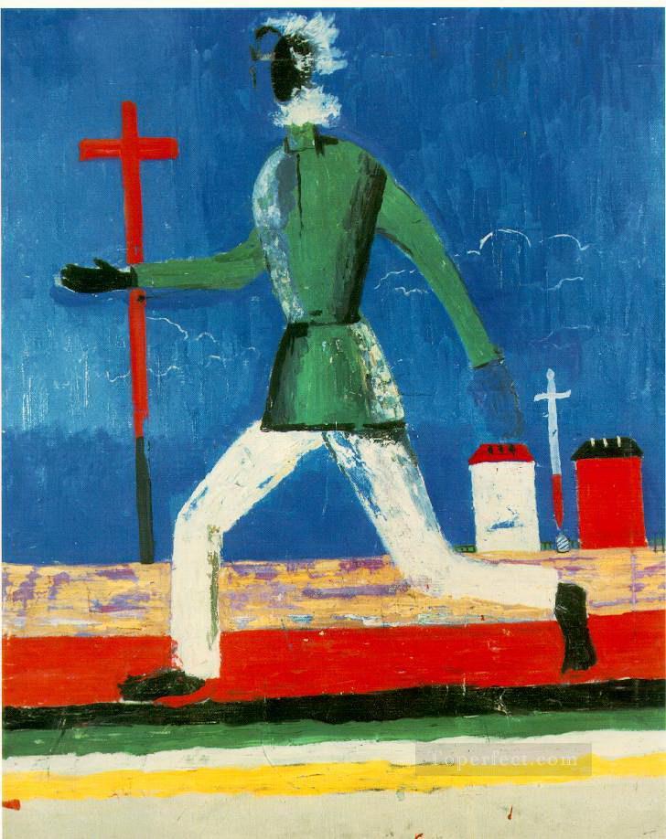 走る男 1933 カジミール・マレーヴィチの要約油絵